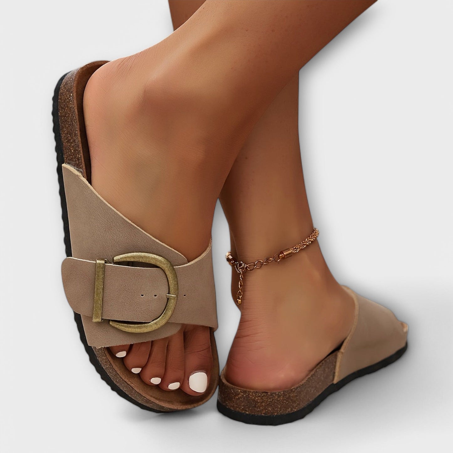 Margie - Dame Kork Sandaler med Spænderem Design