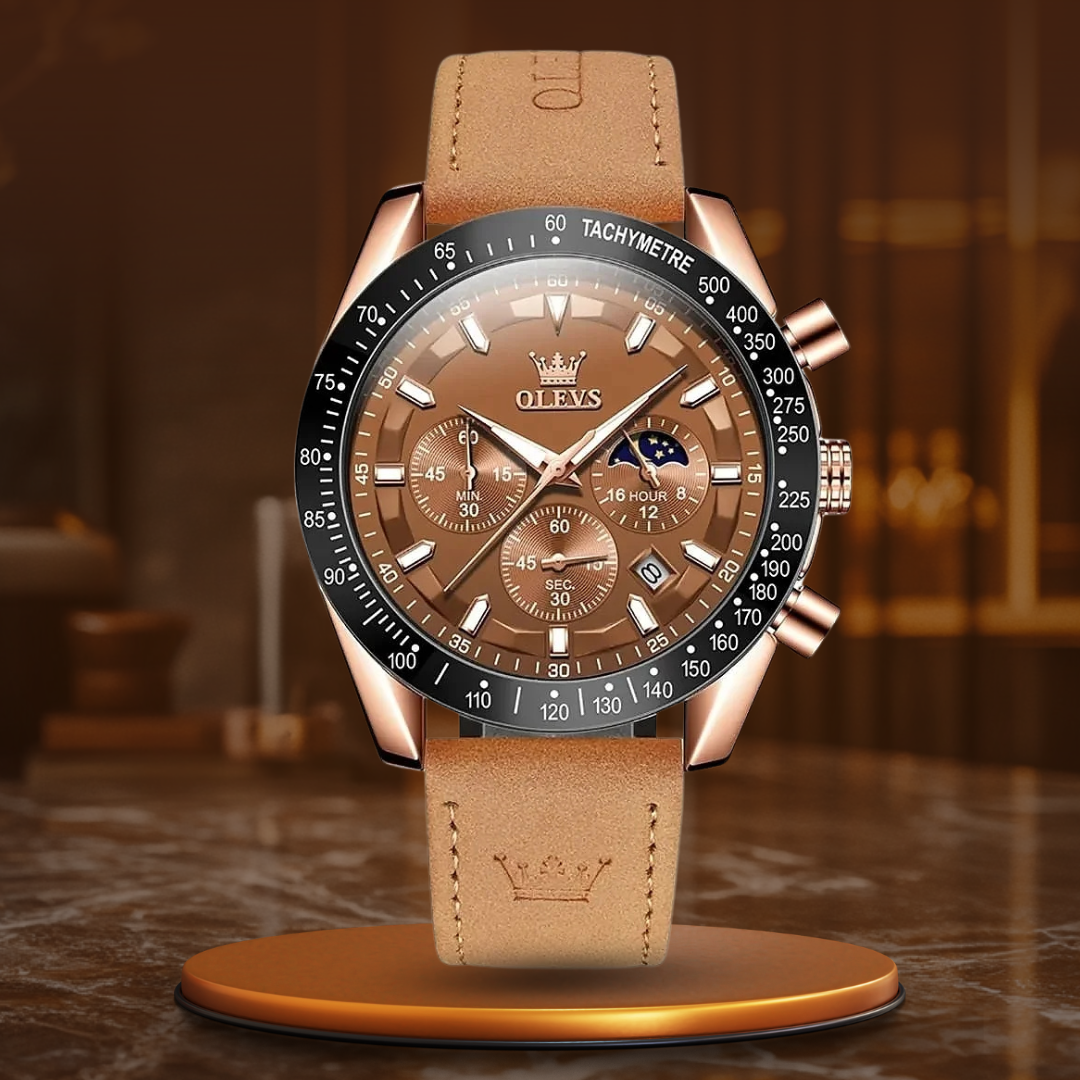 Klassisk Læder Quartz Ur™ - Olsen & Olsen