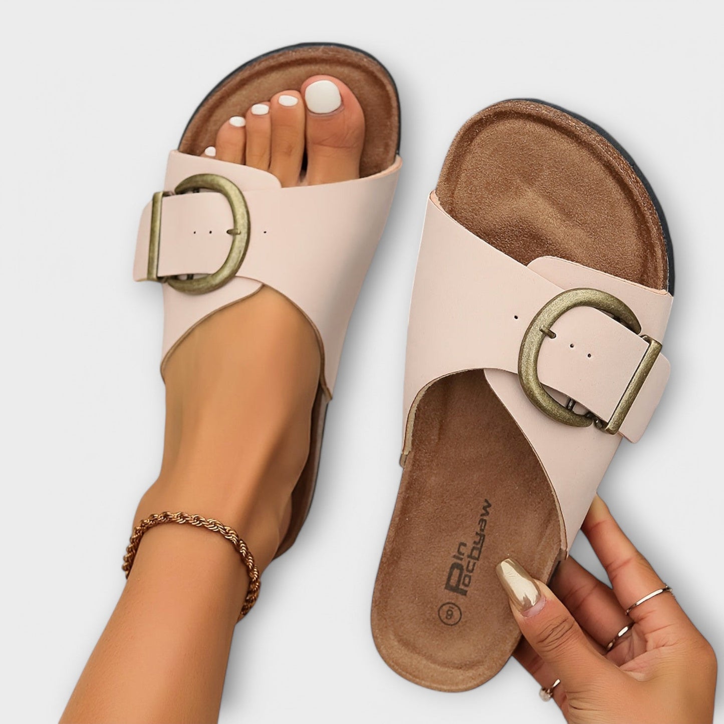 Margie - Dame Kork Sandaler med Spænderem Design