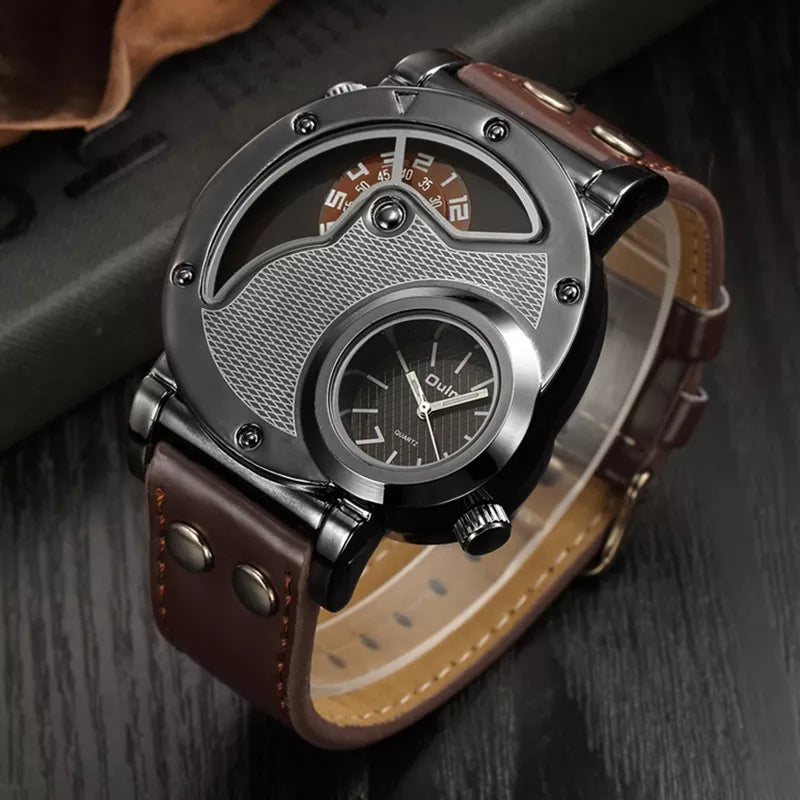 Luxus Dual Time Quartz Ur™ Olsen & Olsen