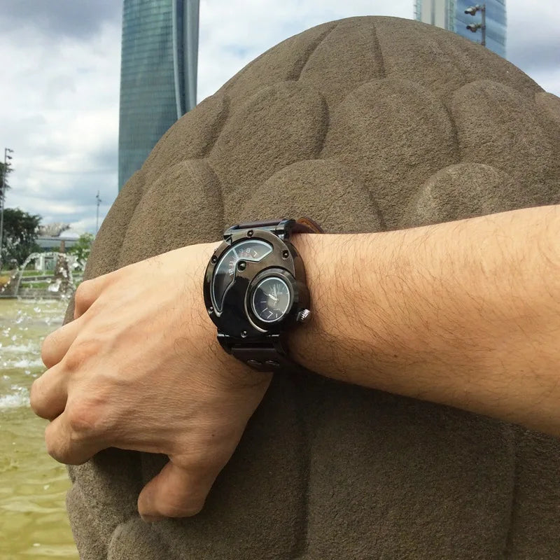 Luxus Dual Time Quartz Ur™ Olsen & Olsen