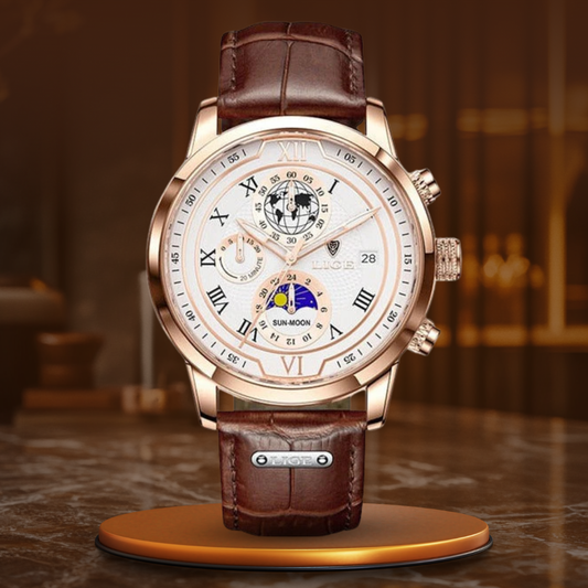 Premium Læderrem Chronograph Ur™ - Olsen & Olsen