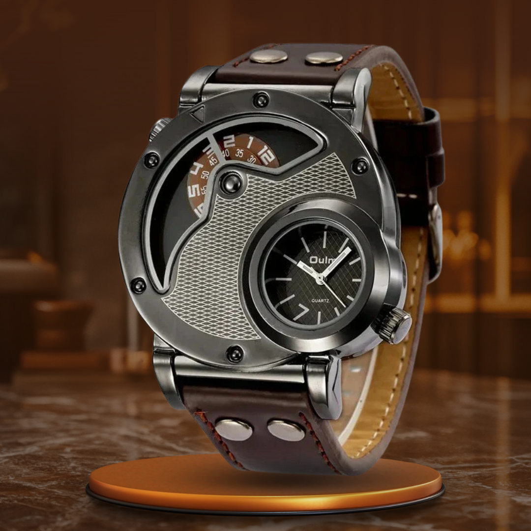 Luxus Dual Time Quartz Ur™ Olsen & Olsen