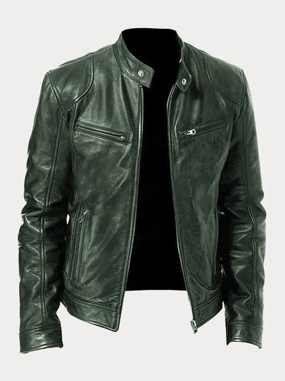 Victor™ Casual Læderjakke: Tidløst Design og Komfort