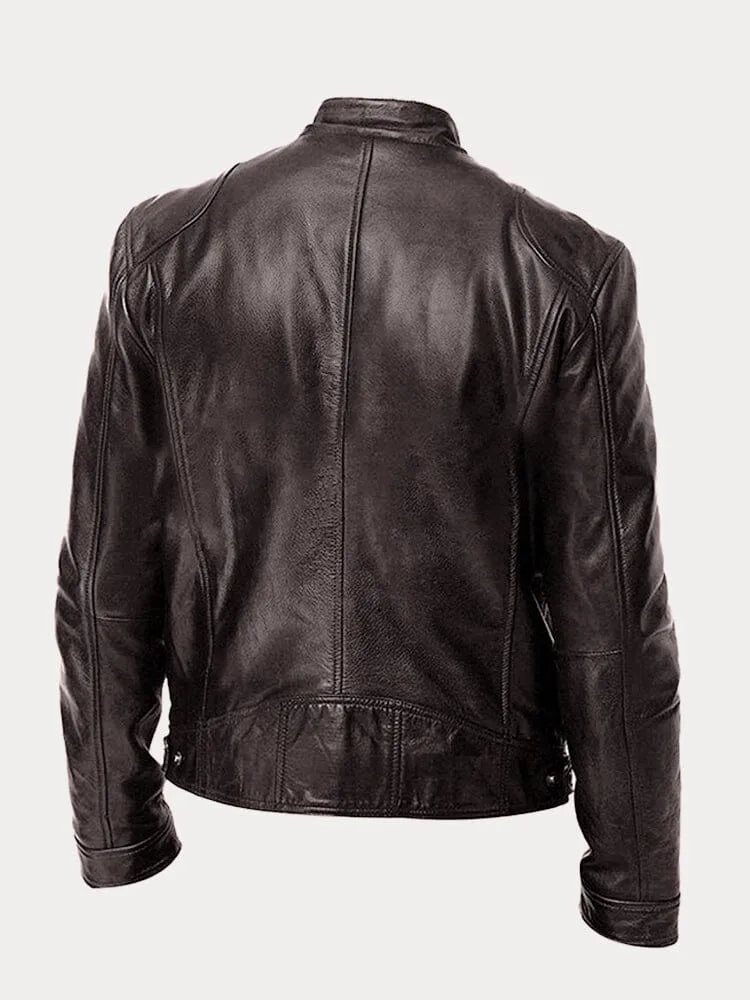 Victor™ Casual Læderjakke: Tidløst Design og Komfort