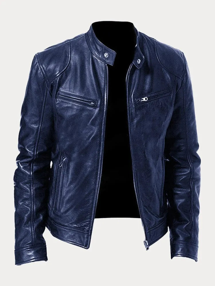 Victor™ Casual Læderjakke: Tidløst Design og Komfort