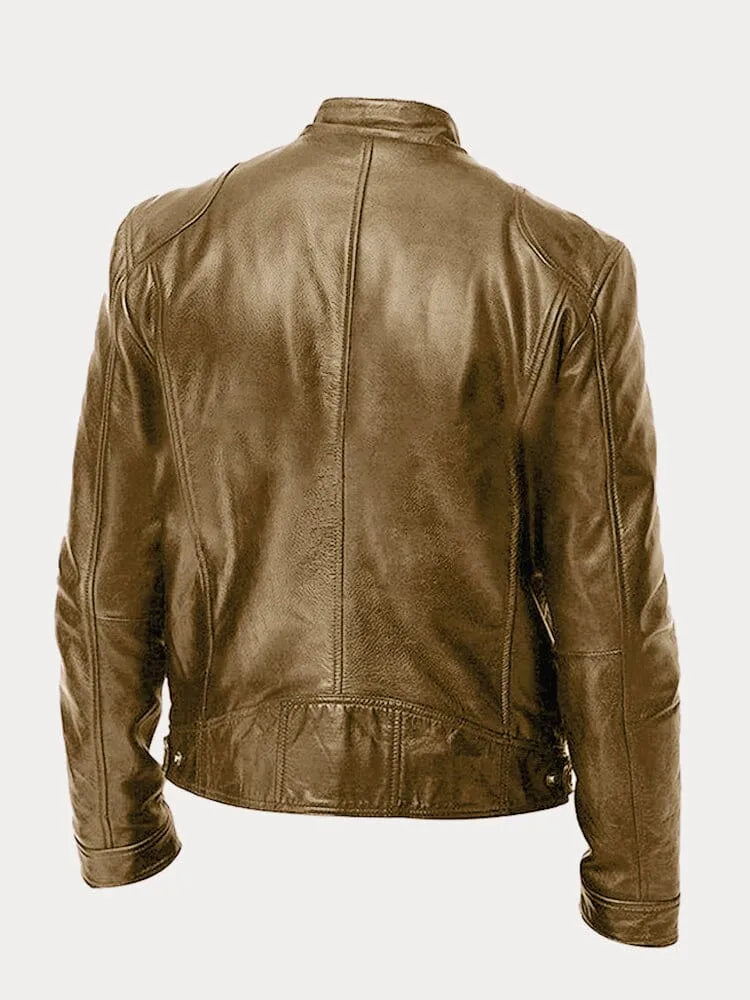Victor™ Casual Læderjakke: Tidløst Design og Komfort