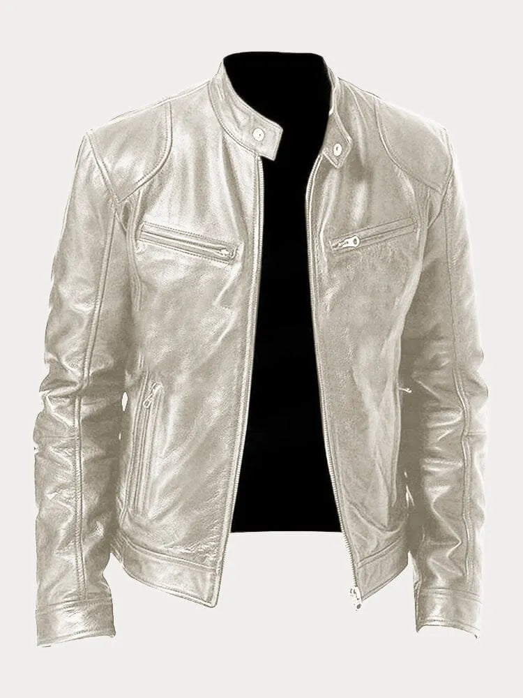 Victor™ Casual Læderjakke: Tidløst Design og Komfort