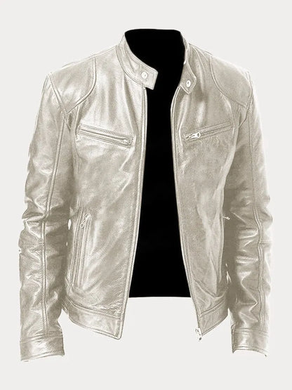 Victor™ Casual Læderjakke: Tidløst Design og Komfort