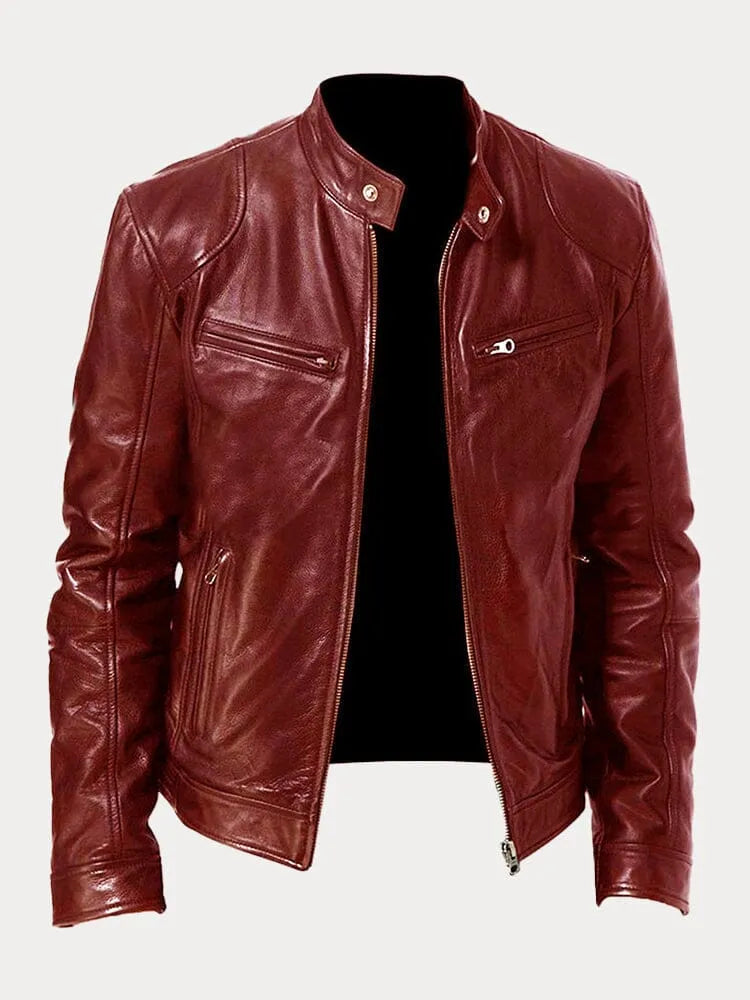 Victor™ Casual Læderjakke: Tidløst Design og Komfort